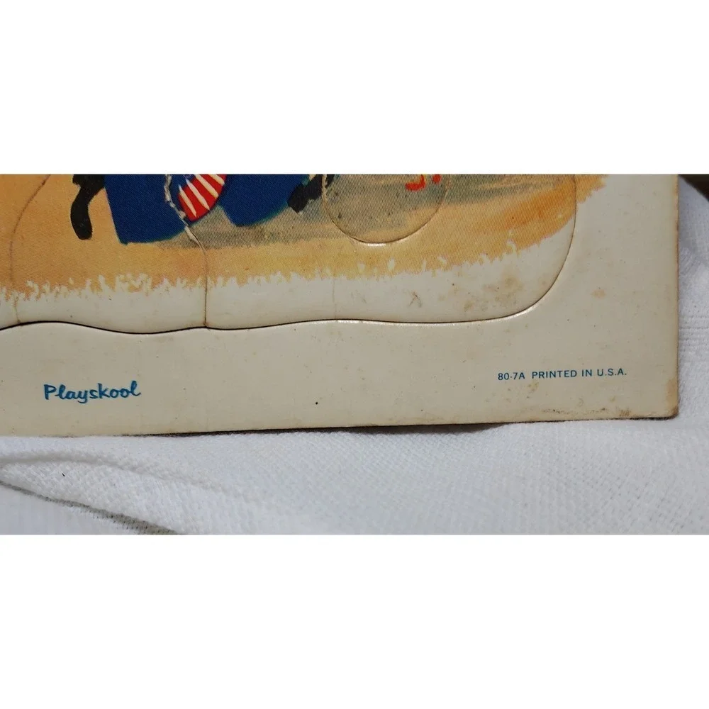 Lot of 3 Playskool Jesus & Children,‎ Horse Theme, Farm Barn Tray Puzzle Vintage